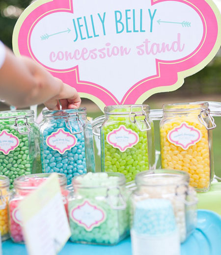 Outdoor Movie Night Jelly Belly Concession Stand Printable Sign - 20x16 - Instant Download